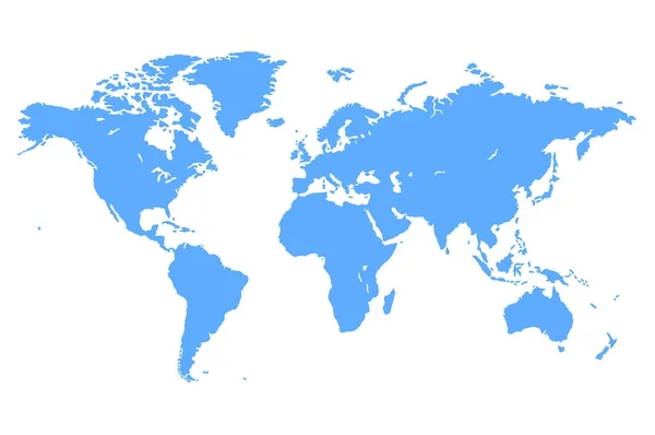 Vector azul Mapa del mundo — Vector de stock