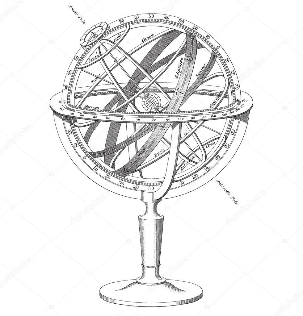vector Armillary Sphere illustration