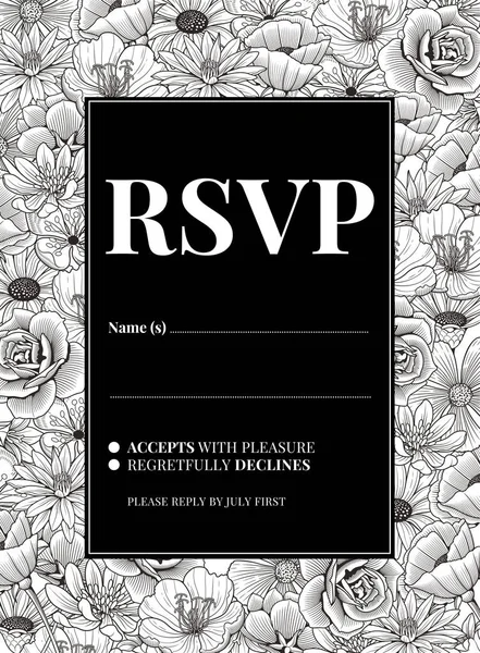 Conception d'invitation de mariage — Image vectorielle