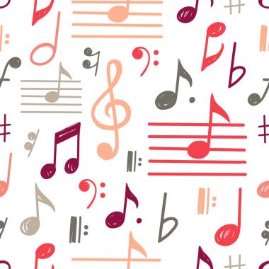 Müzik notlar vektör seamless modeli