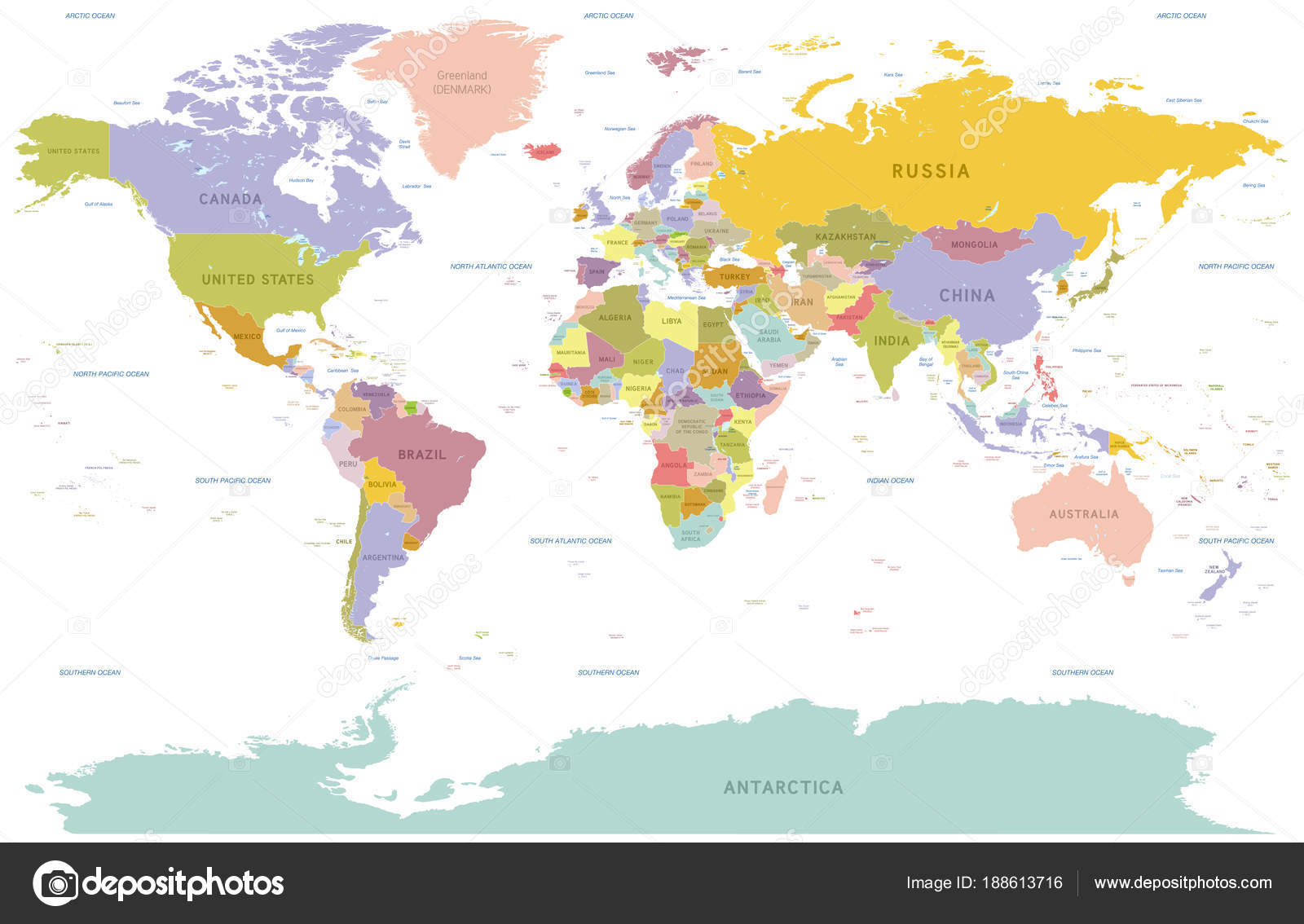 colorful world map