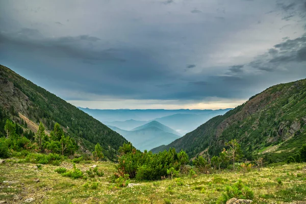 Vista Del Paisaje Desde Paso Montaña Puerta Del Diablo Taiga — Foto de Stock