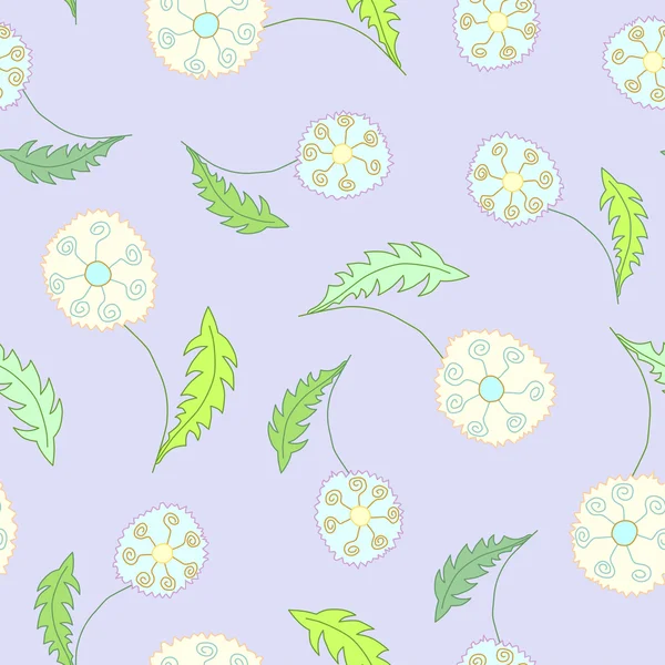 Karahindiba ile çiçek seamless modeli