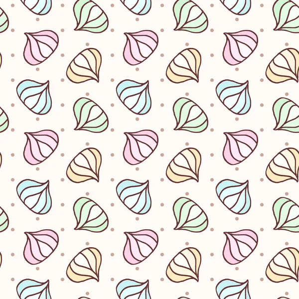 Vektör Serbest çizilmiş karikatür meringues ile seamless modeli