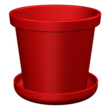 Saksıyı. 3D render.