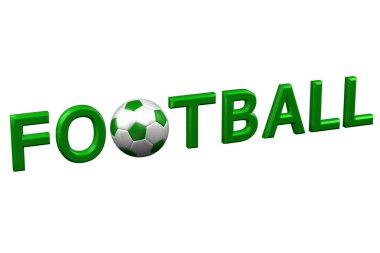 Kavram: futbol. 3D render.