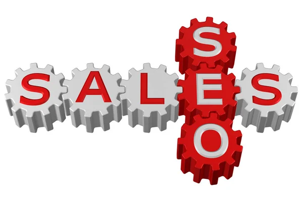 Concepto: SEO y Ventas. Renderizado 3D . — Foto de Stock