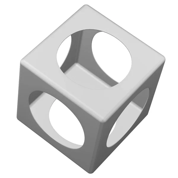 Fundo Abstarct - Bloco com buracos. Renderização 3D . — Fotografia de Stock