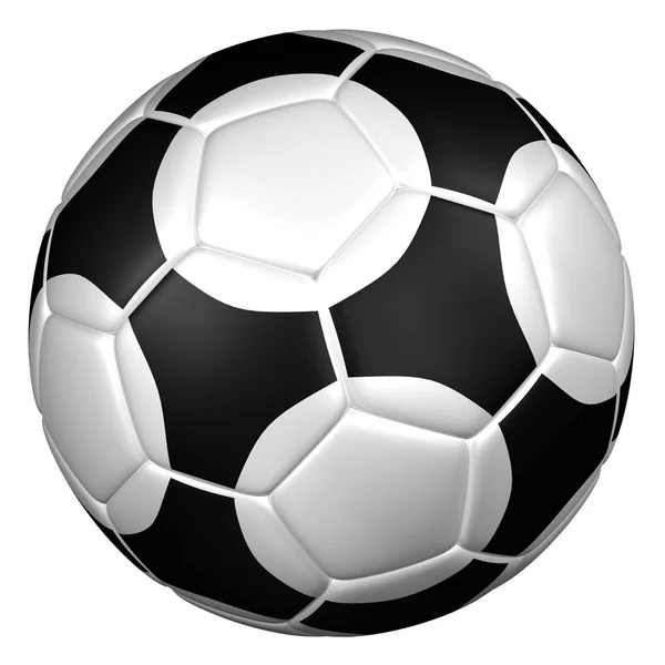 Futbol topu. 3D render. — Stok fotoğraf
