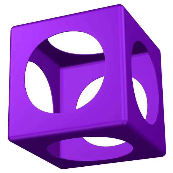 Абстрактный фон - блок с дырками. 3D рендеринг . — стоковое фото