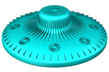 Arka plan - Ufo. 3D render.