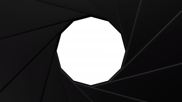 Caméra Ouverture et fermeture. rendu 3D .