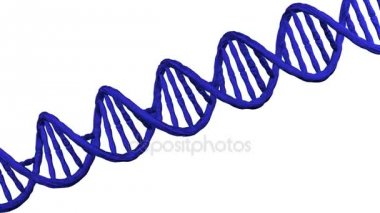 DNA molekülünün arkanı dön. 3D render.