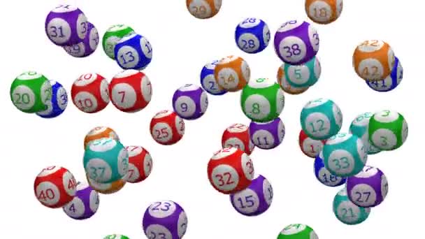 Le palle del Lotto girano. Kit 2 in 1. Rendering 3D . — Video Stock