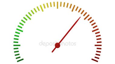 Yükseltme metre ok hareket ettirin. 3D render.