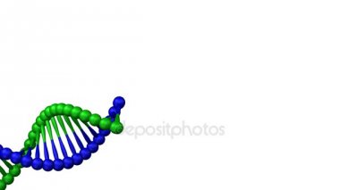 Bir Dna molekülünün oluşturulması. 3D render.