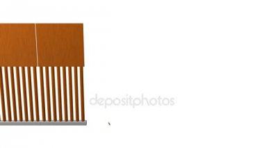 Sınır duvar bölümü açın ve büyümek. Luma mat. 3D render.