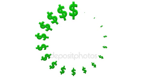 Loading Sign Dollar Signs Kit Loopable Luma Matte Rendering — Stock Video