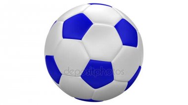 Futbol topu rulo. Loopable. Kit 4'te 1. Luma mat. 3D render.