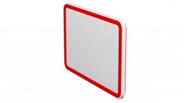 Zarf renk çerçeve ile dön. Kit 3'te 1. Loopable. Luma mat. 3D render.