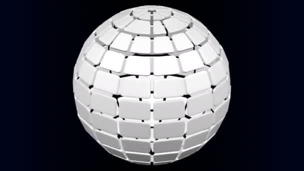 Arrière-plan d'origine - sphère de la plaque tourner autour. Loopable. Luma mat. rendu 3D .