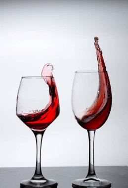 Bardaktaki şarap hareket ediyor.