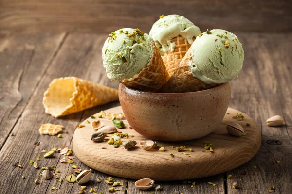 Pisztácia fagylalt — Stock Fotó