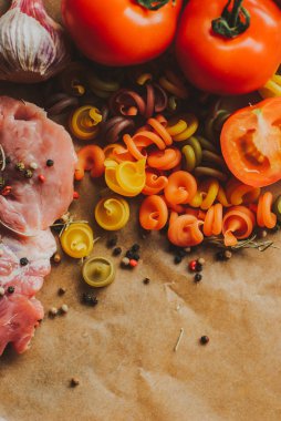 makarna boyaları pasta.natural yemek pasta.process için malzemeler