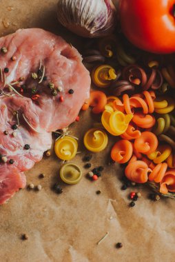 makarna boyaları pasta.natural yemek pasta.process için malzemeler