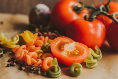 makarna boyaları pasta.natural yemek pasta.process için malzemeler