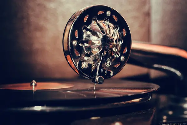 Gramophone player close up — Stock Photo, Image