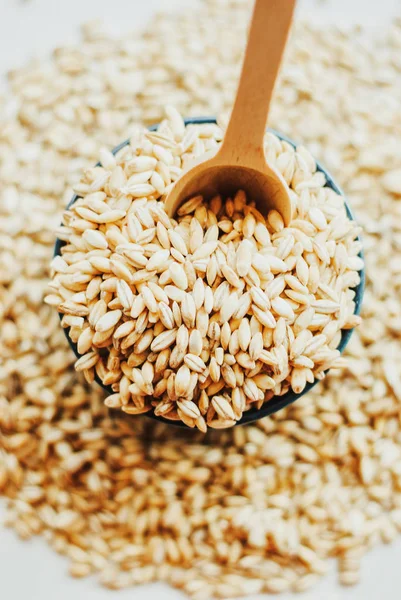 Pearl barley grain seeds.