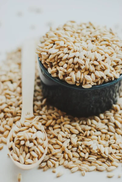 Pearl barley grain seeds.