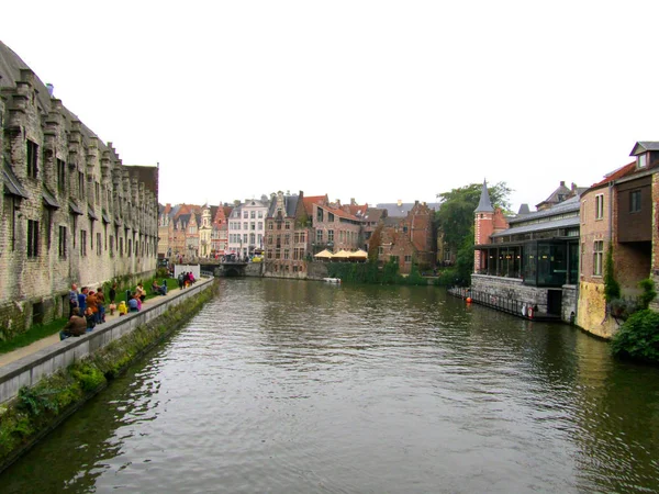 Een Kanaal Gent België — Stockfoto