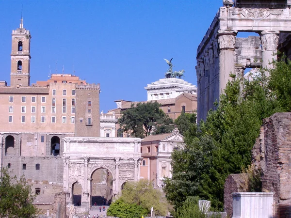 Arco Septimio Severo Foro Romano Roma Italia — Foto de Stock