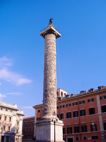 Trajánův Sloupec Řím Itálie — Stock fotografie