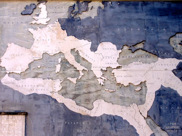 O império roman no ANÚNCIO 117, em sua extensão a mais grande durante o reino de Trajan — Fotografia de Stock
