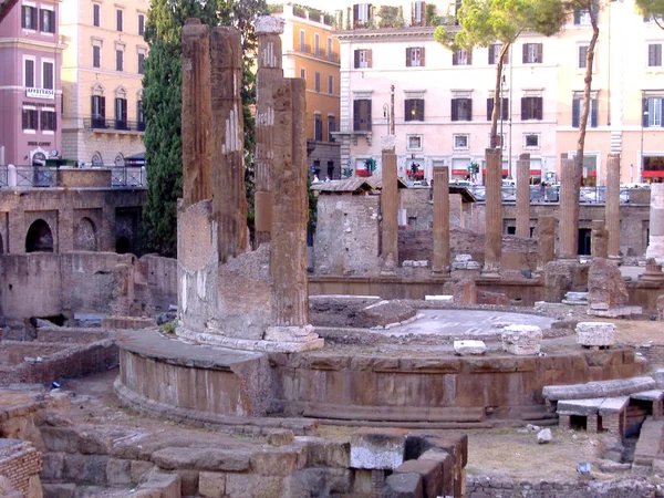 Svatá Oblast Largo Torre Argentina Řím Itálie Kde Byl Zabit — Stock fotografie