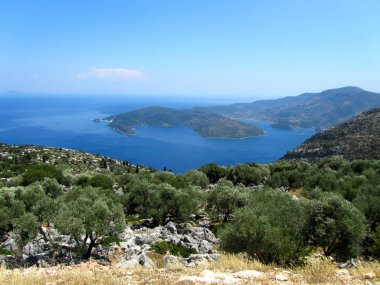 Ithaca island, Yunanistan görünümünü