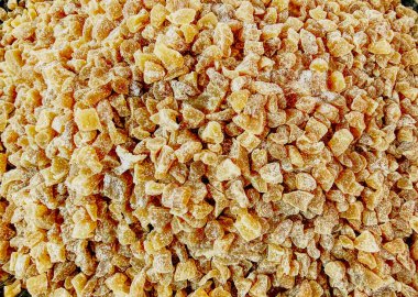 Bir yığın kuru meyve şekeri. Hdr etkisi.