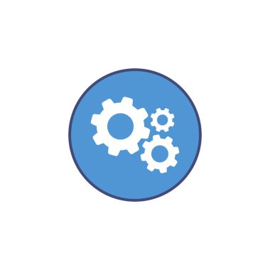 Ayarları simgesi beyaz bir arka plan üzerinde