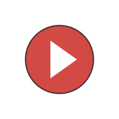 Beyaz bir arka plan üzerinde video simgesi