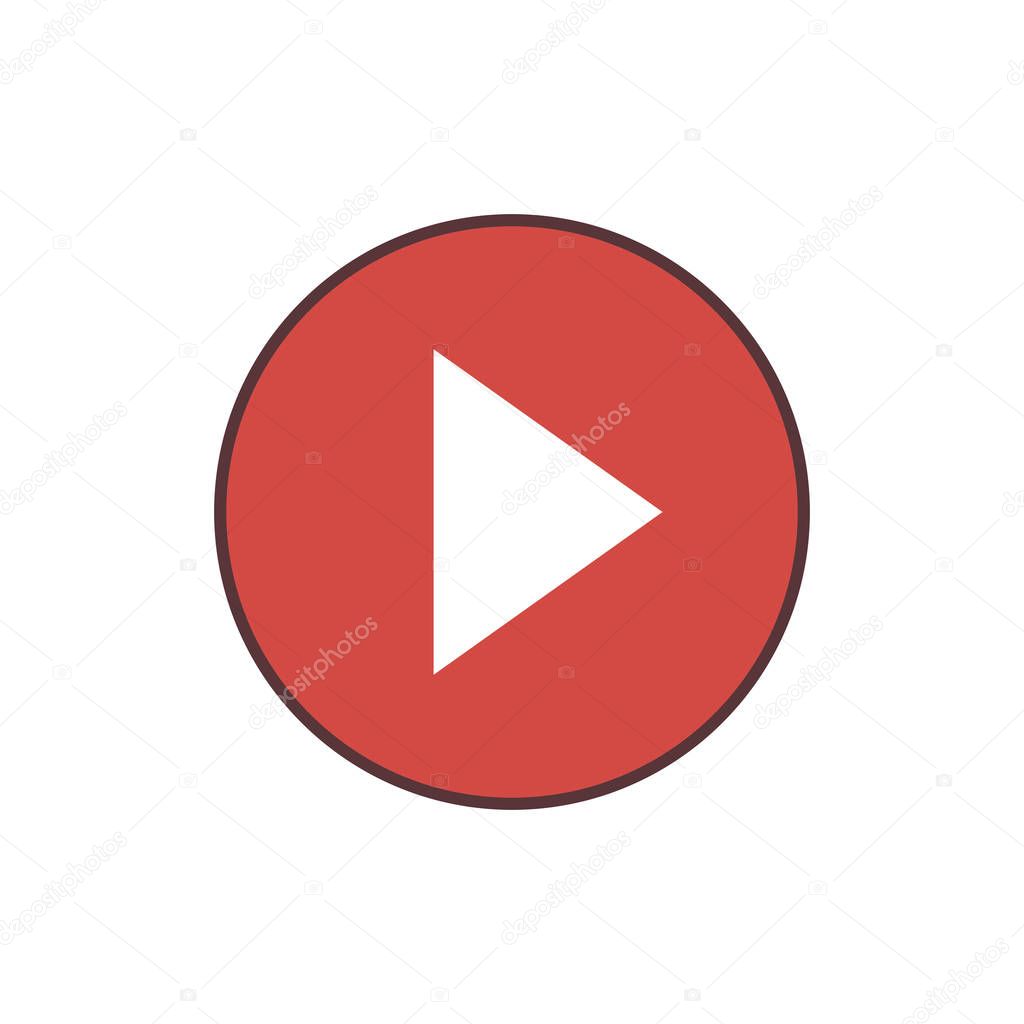 Video icon on a white background