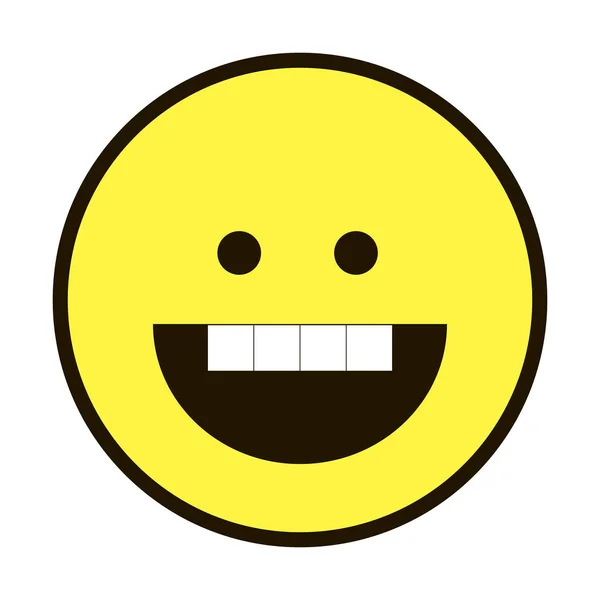 Icône sourire Smiley jaune — Image vectorielle