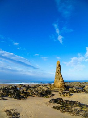 İskoç beach Kuzey Denizi bakan