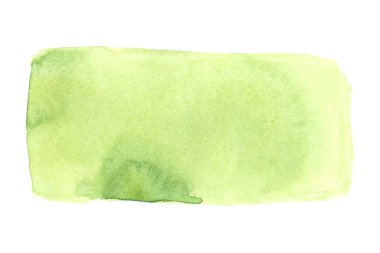 Yeşil sulu boya lekesi. Vektör çizim