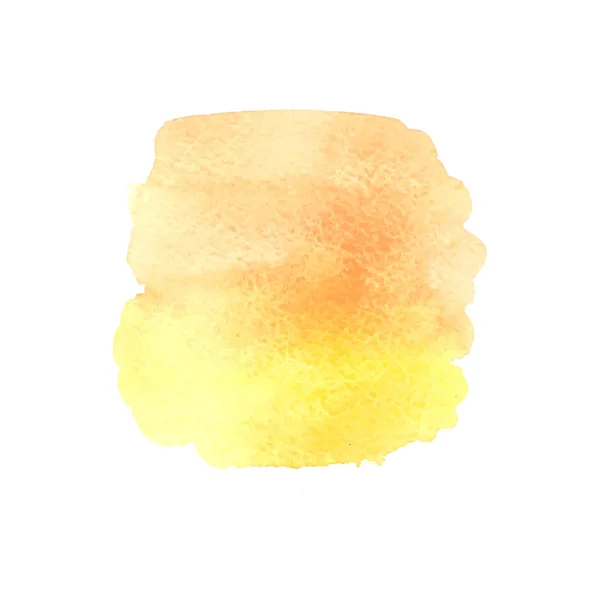 オレンジと黄色の水彩汚れ。ベクトル図 — ストックベクタ