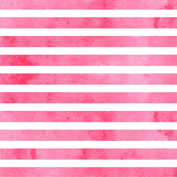 Roze horizontale aquarel strepen. Vectorillustratie — Stockvector