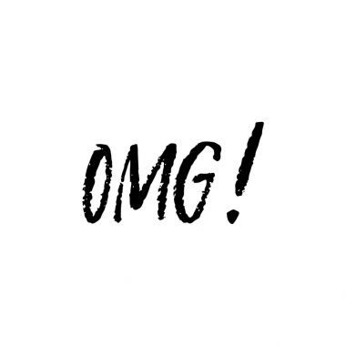 OMG el mürekkep yazı. Vektör çizim