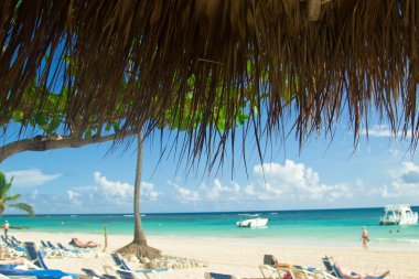 Beach Punta Cana, Dominik Cumhuriyeti için. Karayipler.